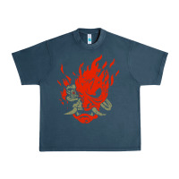 Midnight Navy punk samurai Urban Heavy Tee - artisFamous