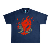 Navy punk samurai Urban Heavy Tee - artisFamous