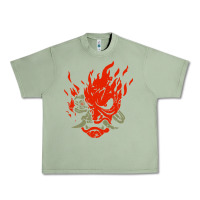 Oil Green punk samurai Urban Heavy Tee - artisFamous