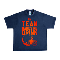 Navy my team makes me drink Urban Heavy Tee - artisFamous