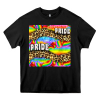 Black Pride lgbtq leopard with love and rainbow seamless Heavy Core Tee - BundleAndBundleShop
