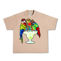 Burro parrots drinking margarita hawaiian Urban Heavy Tee - artisFamous