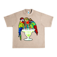 French Oak parrots drinking margarita hawaiian Urban Heavy Tee - artisFamous