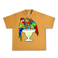 Peanut Butter parrots drinking margarita hawaiian Urban Heavy Tee - artisFamous