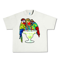 Pistachio parrots drinking margarita hawaiian Urban Heavy Tee - artisFamous