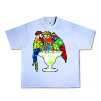 Grape Ice parrots drinking margarita hawaiian Urban Heavy Tee - artisFamous