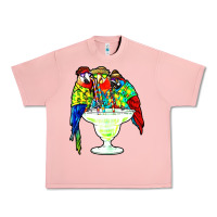 Salmon parrots drinking margarita hawaiian Urban Heavy Tee - artisFamous