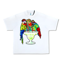 White parrots drinking margarita hawaiian Urban Heavy Tee - artisFamous