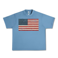 Pebble Blue american flag Urban Heavy Tee - artisFamous