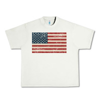 Pistachio american flag Urban Heavy Tee - artisFamous