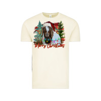 Vintage Arctic merry Christmas goat Vintage Tee - CowhideDigitalArt
