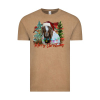 Vintage Coffee merry Christmas goat Vintage Tee - CowhideDigitalArt