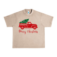 French Oak vintage red truck with christmas Urban Heavy Tee - artisFamous