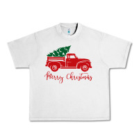Lunar Rock vintage red truck with christmas Urban Heavy Tee - artisFamous