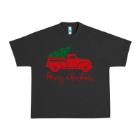 Pigment Black vintage red truck with christmas Urban Heavy Tee - artisFamous