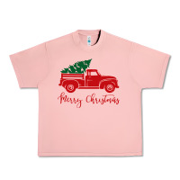 Salmon vintage red truck with christmas Urban Heavy Tee - artisFamous