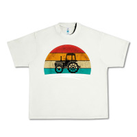 Pistachio vintage tractor Urban Heavy Tee - artisFamous