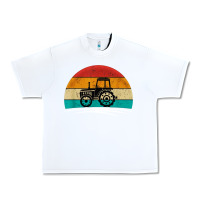 White vintage tractor Urban Heavy Tee - artisFamous