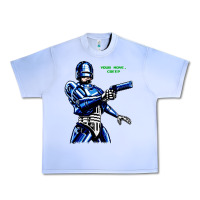 Grape Ice 8bit robocop Urban Heavy Tee - artisFamous