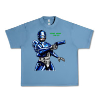 Pebble Blue 8bit robocop Urban Heavy Tee - artisFamous