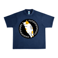 Navy calico cat Urban Heavy Tee - artisFamous