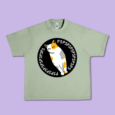 Calico Cat Urban Heavy Tee Designed By Artisfamous