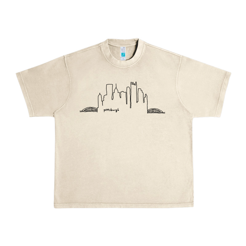 Pittsburgh Skyline City Urban Heavy Tee by artisFamous | Teevron