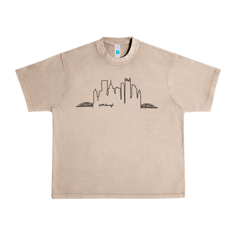 Pittsburgh Skyline City Urban Heavy Tee by artisFamous | Teevron
