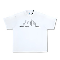 White pittsburgh skyline city Urban Heavy Tee - artisFamous