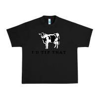 Black i'd tip that funny cow tipping design Urban Heavy Tee - artisFamous