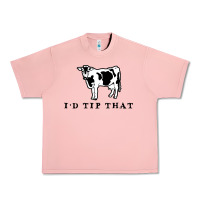 Salmon i'd tip that funny cow tipping design Urban Heavy Tee - artisFamous