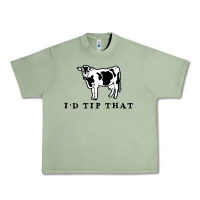 Oil Green i'd tip that funny cow tipping design Urban Heavy Tee - artisFamous