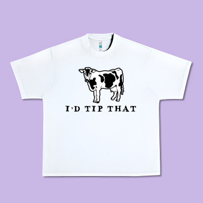 I'd Tip That Funny Cow Tipping Design Urban Heavy Tee Designed By Artisfamous