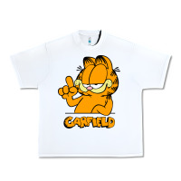 White Funny Garfild new vector design Urban Heavy Tee - artisFamous