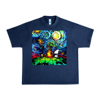 Navy starry night print van gogh parody Urban Heavy Tee - artisFamous