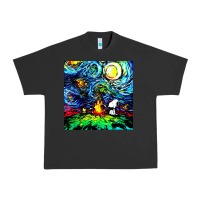 Pigment Black starry night print van gogh parody Urban Heavy Tee - artisFamous