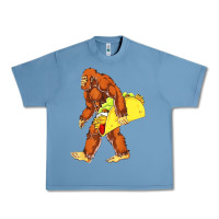 Pebble Blue bigfoot carrying taco Urban Heavy Tee - artisFamous