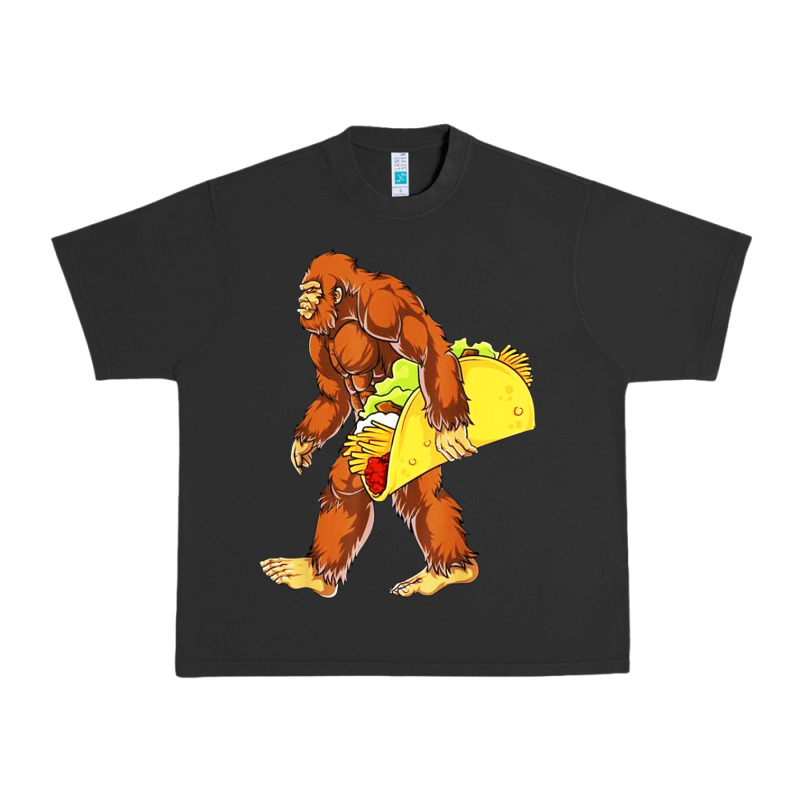 Bigfoot Carrying Taco Urban Heavy Tee by artisFamous | Teevron