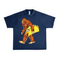 Navy bigfoot carrying taco Urban Heavy Tee - artisFamous