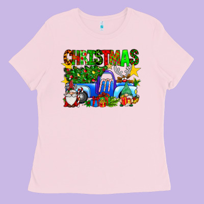 Christmas Truck Ladies Tee Designed By Sublimationcraftshop