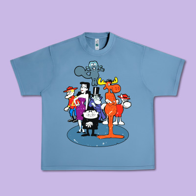 Rocky & Bullwinkle And Friends Urban Heavy Tee Designed By Artisfamous