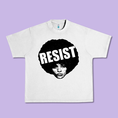 Angela Davis Speaking Urban Heavy Tee Designed By Artisfamous