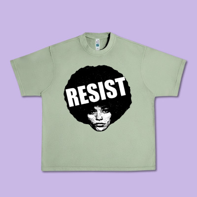 Angela Davis Speaking Urban Heavy Tee Designed By Artisfamous
