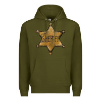 Army Green sheriff star Premium Hoodie - BarkalooDesign