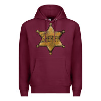 Burgundy sheriff star Premium Hoodie - BarkalooDesign