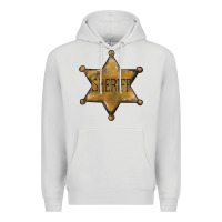 Dove Grey sheriff star Premium Hoodie - BarkalooDesign