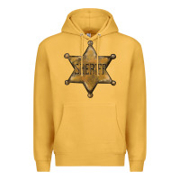 Mustard sheriff star Premium Hoodie - BarkalooDesign