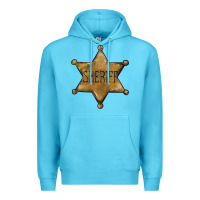 Ocean Blue sheriff star Premium Hoodie - BarkalooDesign