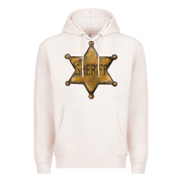 Pale Pink sheriff star Premium Hoodie - BarkalooDesign