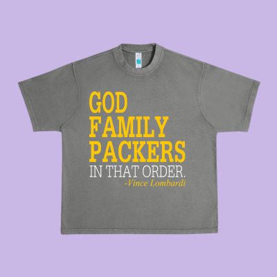 God Family Packers In That Order Urban Heavy Tee Designed By Artisfamous